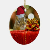 Niedlich Chipmunk Frohe Weihnachten Keramikornament (Rechts)