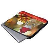 Niedlich Chipmunk Frohe Weihnachten Laptopschutzhülle (Vorne Knopf)