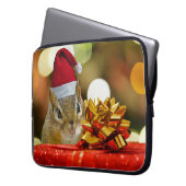 Niedlich Chipmunk Frohe Weihnachten Laptopschutzhülle (Vorderseite Links)