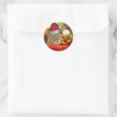 Niedlich Chipmunk Frohe Weihnachten Runder Aufkleber (Tasche)