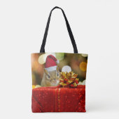 Niedlich Chipmunk Frohe Weihnachten Tasche (Rückseite)