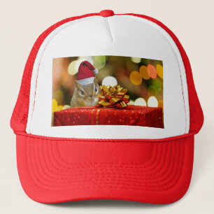 Niedlich Chipmunk Frohe Weihnachten Truckerkappe