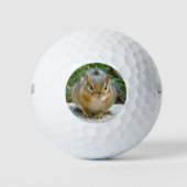 Niedlich Chipmunk hat sein Auge auf dich Golfball (Vorderseite)