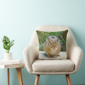 Niedlich Chipmunk hat sein Auge auf dich Kissen (Stuhl )