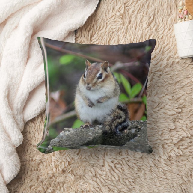 Niedlich Chipmunk Nature Wildlife Kissen (Decke)