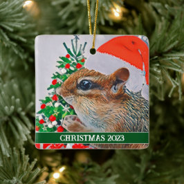 Niedlich Chipmunk-Ornament Keramikornament