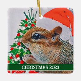 Niedlich Chipmunk-Ornament Keramikornament
