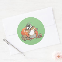 Niedlich Chipmunk Pumpkin Sticker