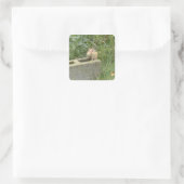Niedlich Chipmunk Quadratischer Aufkleber (Tasche)