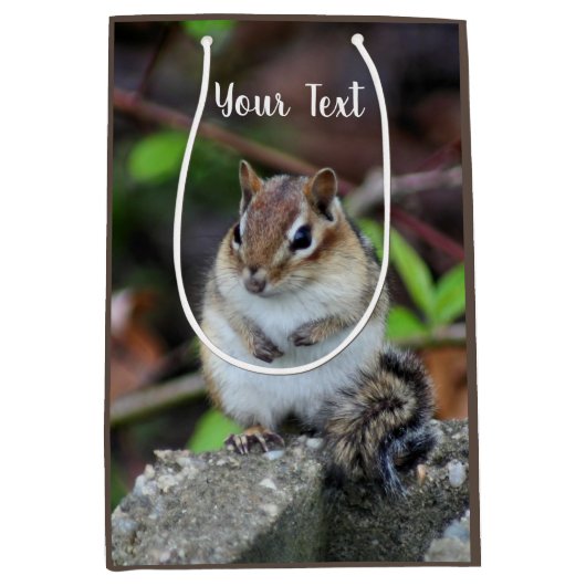 Niedlich Chipmunk Wildlife Animal Mittlere Geschenktüte (Vorderseite)
