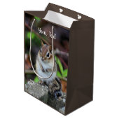 Niedlich Chipmunk Wildlife Animal Mittlere Geschenktüte (Rückseite Schrägansicht)