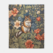 Niedlich Chipmunk William Morris Inspirierte flora Fleecedecke (Vorderseite)