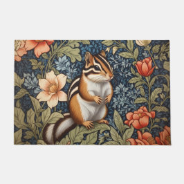 Niedlich Chipmunk William Morris Inspirierte flora Fußmatte