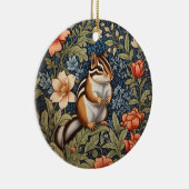 Niedlich Chipmunk William Morris Inspirierte flora Keramik Ornament (Rechts)