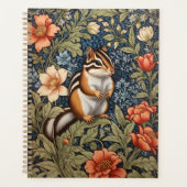 Niedlich Chipmunk William Morris Inspirierte flora Planer (Vorderseite)