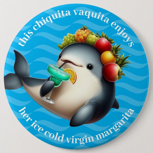 Niedlich Chiquita Vaquita Genießen Sie eine Jungfr Button (Vorderseite)
