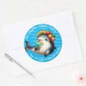 Niedlich Chiquita Vaquita Genießen Sie eine Jungfr Runder Aufkleber (Umschlag)