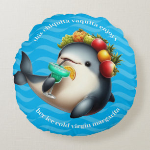 Niedlich Chiquita Vaquita Genießen Sie eine Jungfr Rundes Kissen
