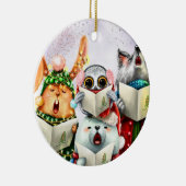 Niedlich Choir Animals Lehrer Weihnachtsfeier Kera Keramik Ornament (Rechts)