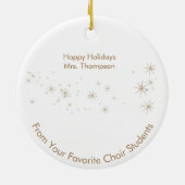 Niedlich Choir Animals Lehrer Weihnachtsfeier Kera Keramik Ornament (Hinten)