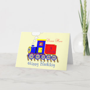 Niedlich Choo Choo Train Boys Personalisierte Kart Karte