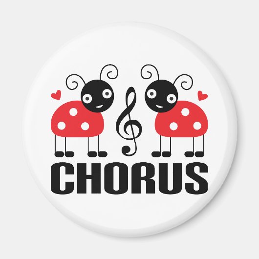 Niedlich Chorus Red Ladybugs Magnet (Vorne)