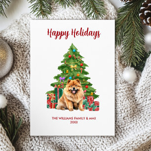 Niedlich Chow Chow Chow Dog Feiertagskarte