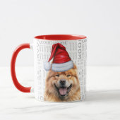 Niedlich Chow Chow Dog Santa Woof Weihnachten Tasse (Links)