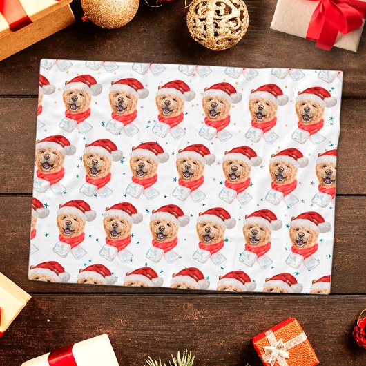 Niedlich Chow Chow Dog Weihnachtsmuster Fleecedecke