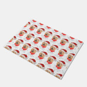 Niedlich Chow Chow Dog Weihnachtsmuster Fußmatte (Schrägansicht)