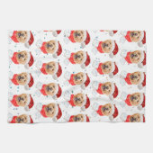 Niedlich Chow Chow Dog Weihnachtsmuster Geschirrtuch (Horizontal)