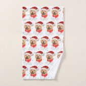 Niedlich Chow Chow Dog Weihnachtsmuster Handtuch (Handtuch)