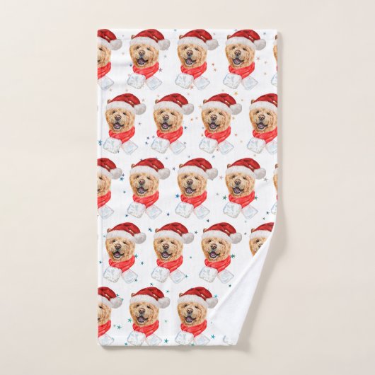 Niedlich Chow Chow Dog Weihnachtsmuster Handtuch (Handtuch)