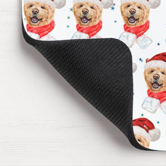 Niedlich Chow Chow Dog Weihnachtsmuster Mousepad (Ecke)