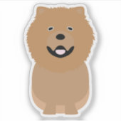 Niedlich Chow Chow Doppy Welpe Kiss Cut Vinyl Aufkleber (Vorderseite)