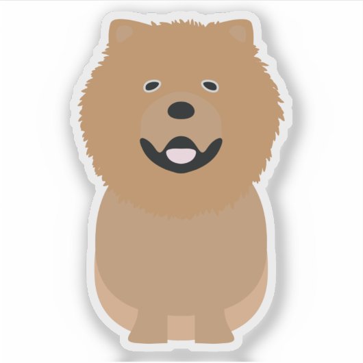 Niedlich Chow Chow Doppy Welpe Kiss Cut Vinyl Aufkleber (Vorderseite)