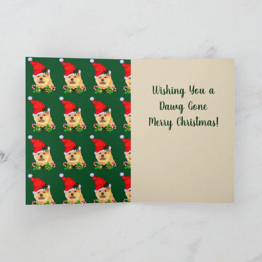 Niedlich Chow Chow Weihnachten (Innenseite)