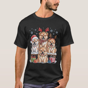Niedlich Chow Chow Weihnachten Welpen Hunde Liebha T-Shirt