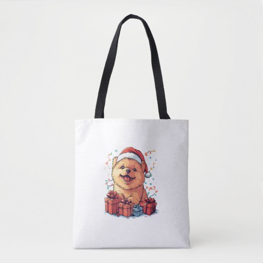 Niedlich Chow Chow Weihnachtsmannmütze Weihnachten Tasche (Vorderseite)