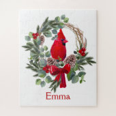 Niedlich Chrismas Kardinal Bird Nature Individuell Puzzle (Vertikal)
