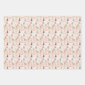 Niedlich Christmas Boho Geschenkpapier Set (Vorderseite 3)