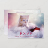 Niedlich Christmas Kitten UAWG RSVP Karte (Vorne/Hinten)