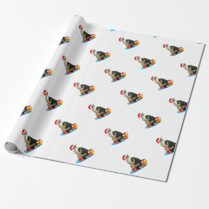 Niedlich Christmas Merlin Cat Geschenkpapier