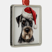 NIEDLICH CHRISTMAS MINIATURE SCHNAUZER DOG ORNAMENT AUS METALL (Rechts)