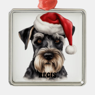 NIEDLICH CHRISTMAS MINIATURE SCHNAUZER DOG ORNAMENT AUS METALL