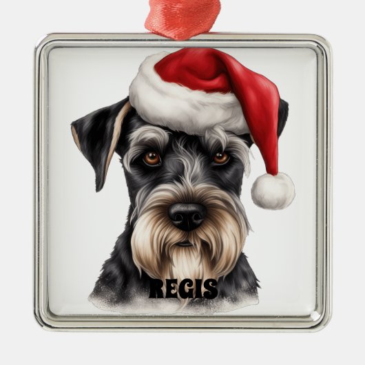 NIEDLICH CHRISTMAS MINIATURE SCHNAUZER DOG ORNAMENT AUS METALL (Vorne)