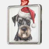 NIEDLICH CHRISTMAS MINIATURE SCHNAUZER DOG ORNAMENT AUS METALL (Links)