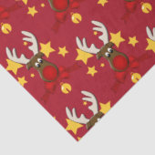 Niedlich Christmas Rudolph Reindeer Red Seidenpapier (Ausschnitt)