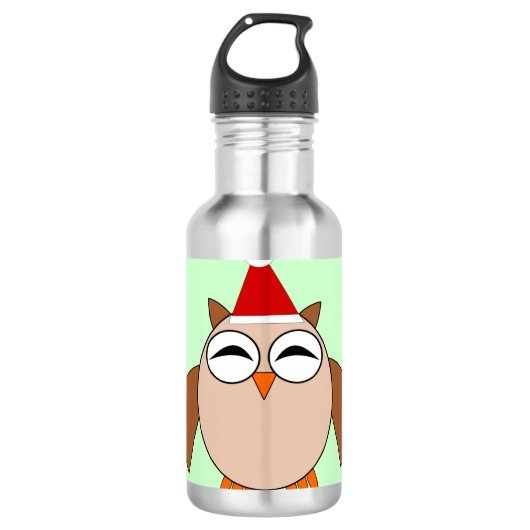 Niedlich Chritsmas Owl Trinkflasche (Vorderseite)