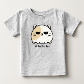 Niedlich Chubby Angry Mochi Cat Personalisierter T Baby T-shirt (Vorderseite)